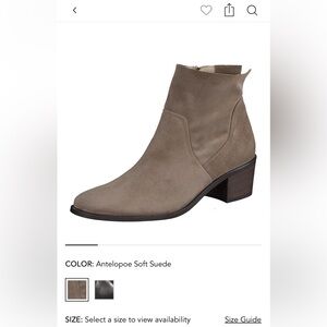 Beautiful suede leather booties